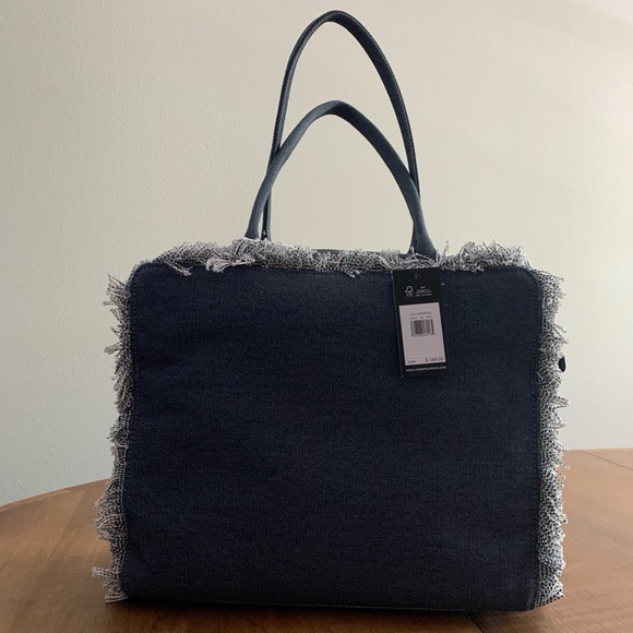 Karl Lagerfeld Margot Fringe Zip Canvas Tote - Picture 6 of 12